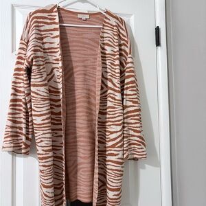 Women's Zebra Print Sweater Cardigan